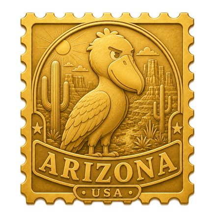 Golden Arizona stamp