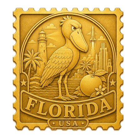 Golden Florida stamp