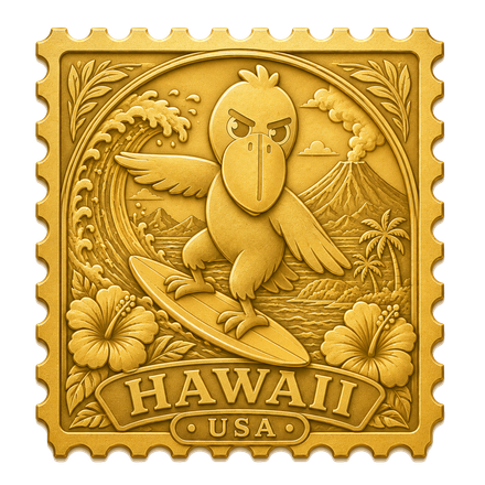 Golden Hawaii stamp