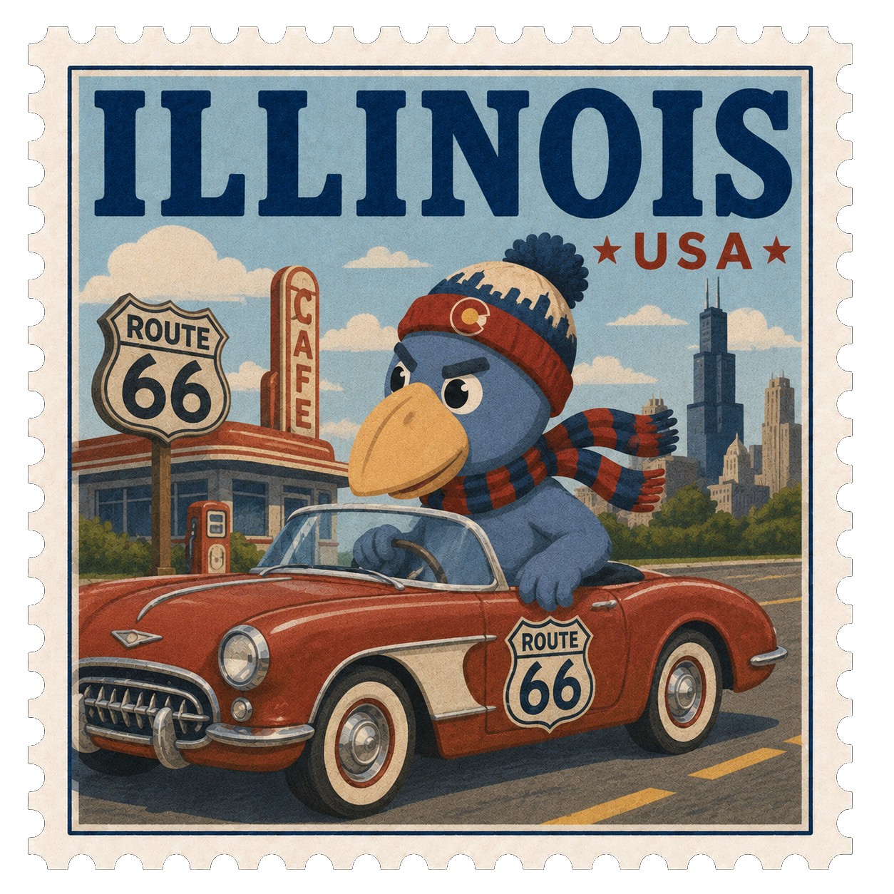 Illinois stamp