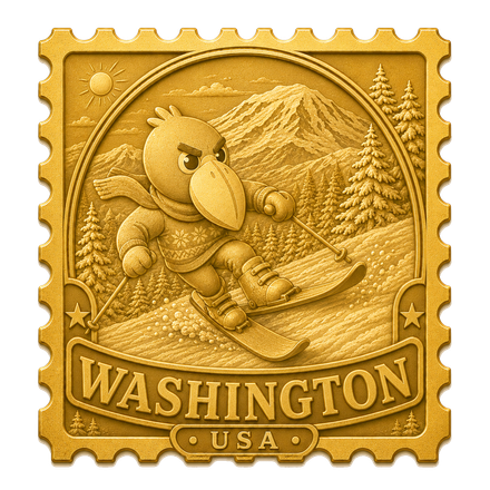 Golden Washington stamp